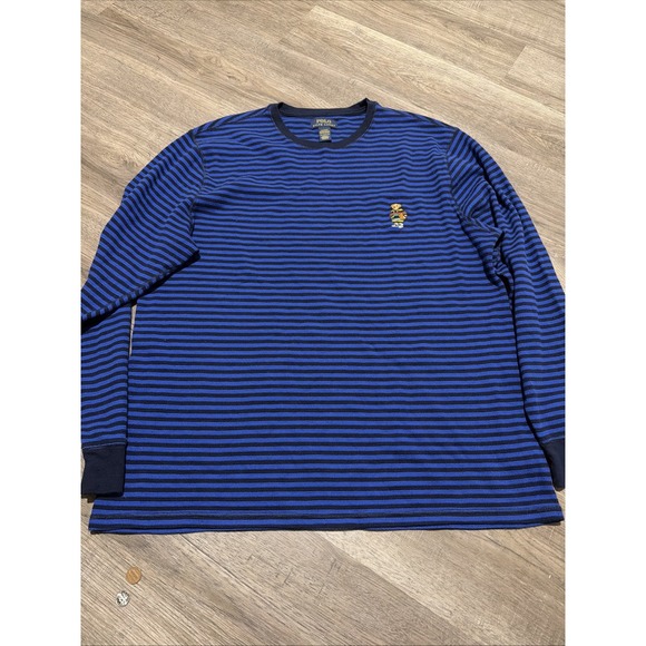Polo Ralph Lauren Other - Polo Ralph Lauren Mens 2XL Sleepwear Bear Waffle Knit Long Sleeve Shirt